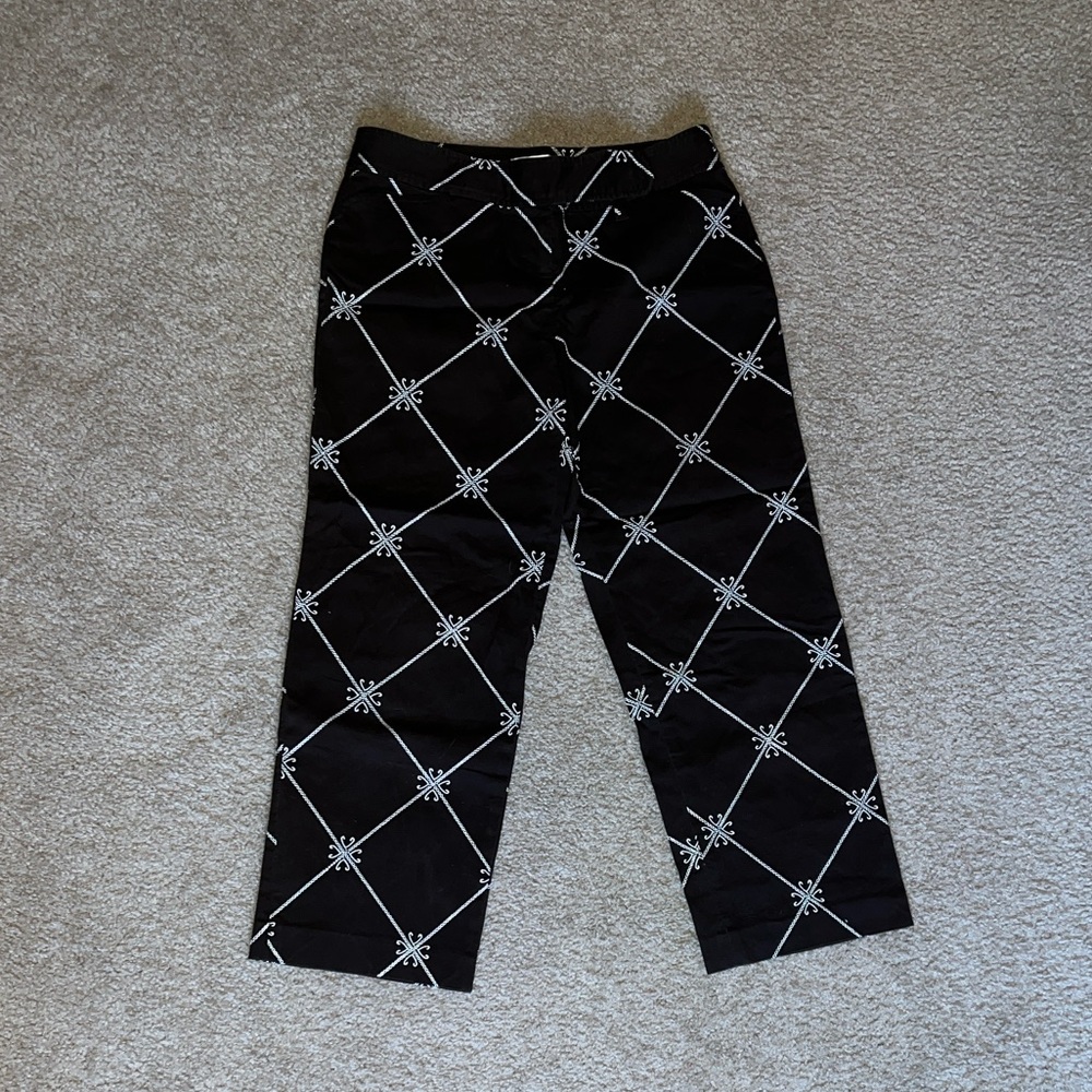 LOFT Brown Printed Capris